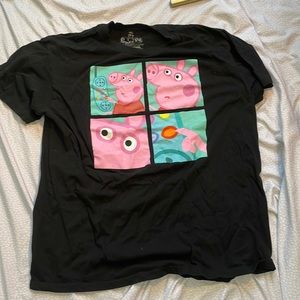 black peppa pig shirt